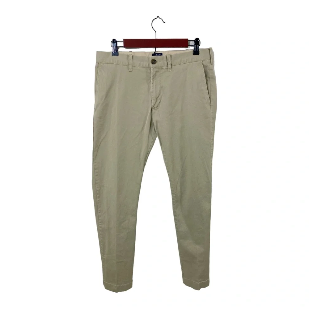 J.Crew Flex Driggs Tan Khaki Chino Pants Men's 31 x 30 Flat Front